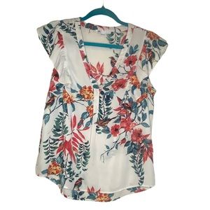 Size smal D2 floral sleeveless blouse